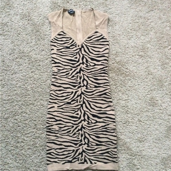 BEBE Tan Zebra Dress - Picture 8 of 12